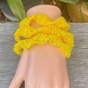 Urban Outfitter Three 3 Yellow/Green Friendship Bracelets w/Faux Pearl NWT